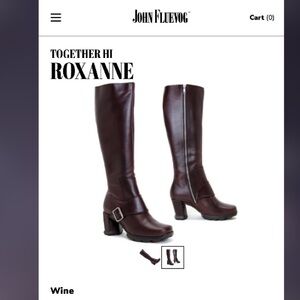 John Fluevog Together Hi Roxanne Tall Leather Buckle Zip Boots Sz 9